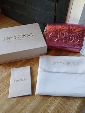 Jimmy Choo Metallic Pink Wallet FULL INCLUSION